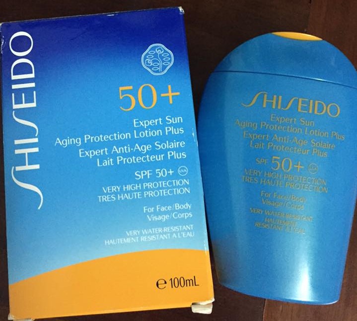 Thành phần kem chống nắng Shiseido màu xanh