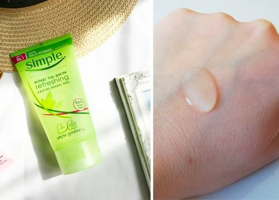 cảm nhận khi sử dụng simple kind to skin refreshing facial wash gel