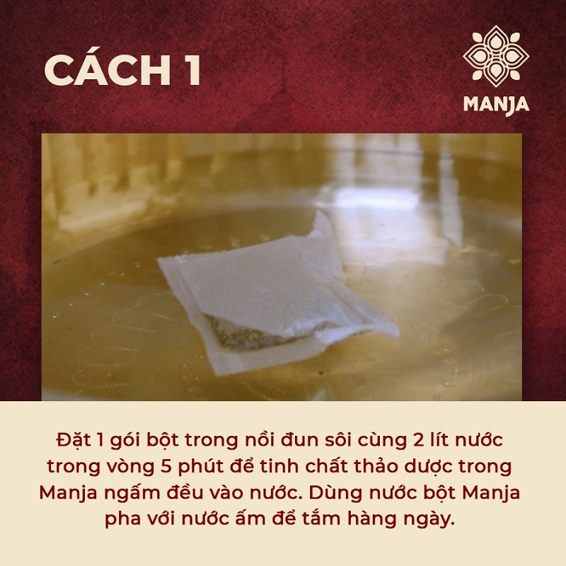 Bột Manja dùng để tắm là cách làm phổ biến và dễ dàng nhất