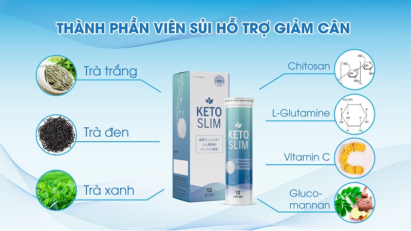 Viên sủi giảm cân Keto Slim chứa những phần hoàn toàn lành tính, không gây hại đến sức khỏe